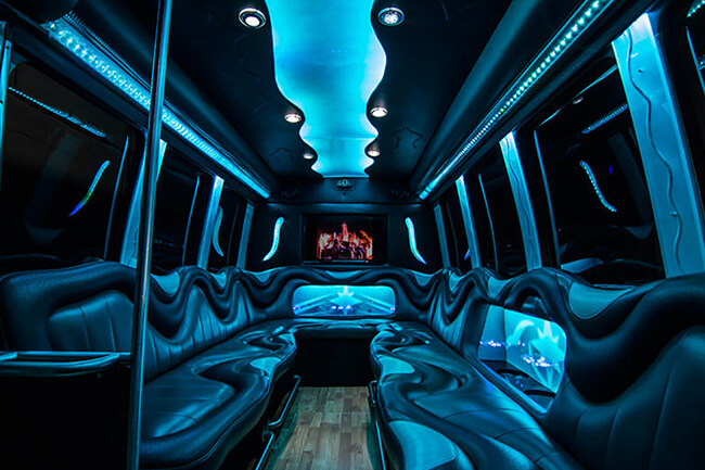 Northwest Arkansas Group Transportation Services - Party Bus Interior