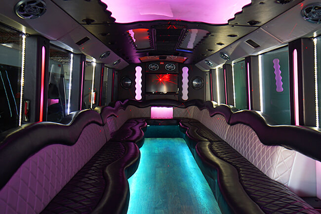 Northwest Arkansas Group Transportation Services - Party Bus Interior