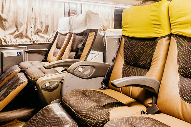 55-50 Passenger Charter Bus Interior